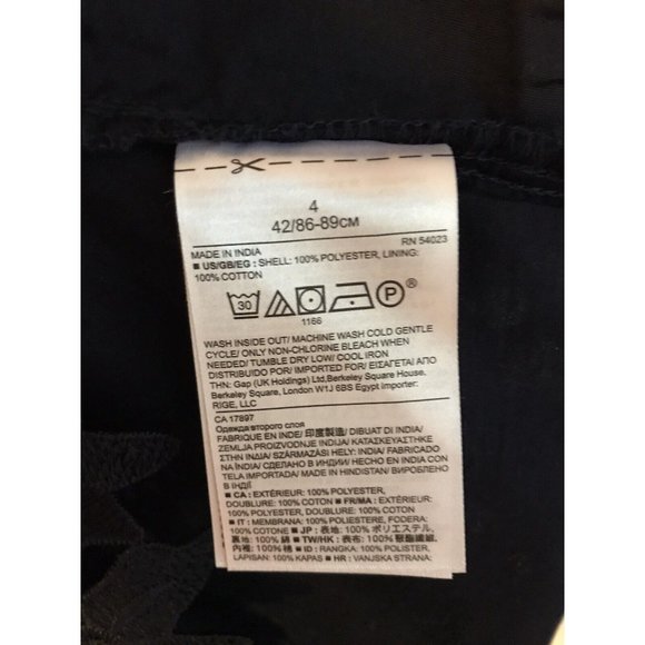 Banana Republic Black Floral Lace Overlay Dress Sleeveless Size 4 Beautiful! - Picture 3 of 5